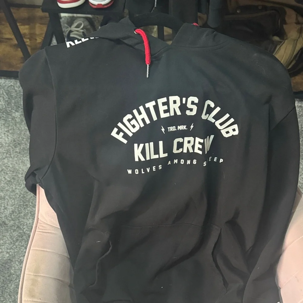 Kill Crew Black Hoodie with White and Red Accents - Picture 1 of 1